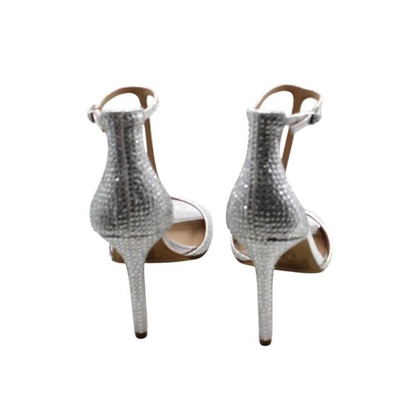 Inc Womens Silver Embellished Adjustable Firah Round Toe Stiletto Buckle Dress H - Picture 3 of 8